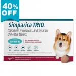 40% Off Simparica Trio For Dogs 22.1-44 Lbs (Teal) 12 Doses