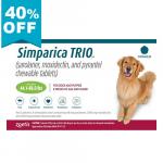 40% Off Simparica Trio For Dogs 44.1-88 Lbs (Green) 12 Doses