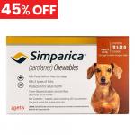 45% Off Simparica For Dogs 11.1-22 Lbs (Brown) 6 Doses