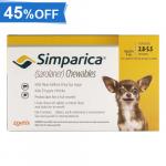 45% Off Simparica For Dogs 2.8-5.5 Lbs (Yellow) 3 Pack