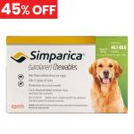 45% Off Simparica For Dogs 44.1-88 Lbs (Green) 3 Doses