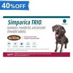 45% Off Simparica Trio For Dogs 88.1-132 Lbs (Red) 12 Chews