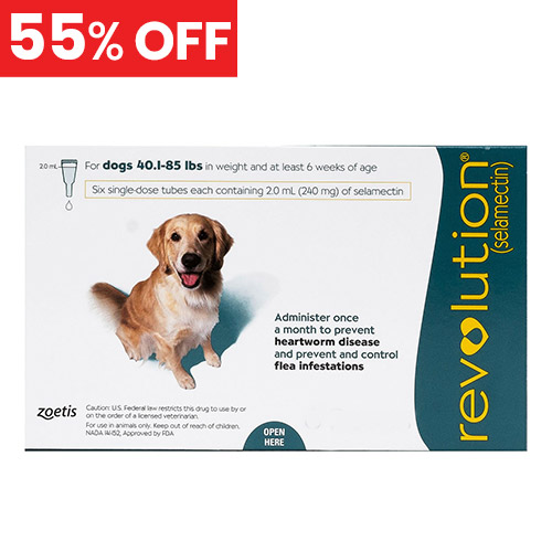 55% Off Revolution For Large Dogs 40.1-85lbs (Green) 3 Doses