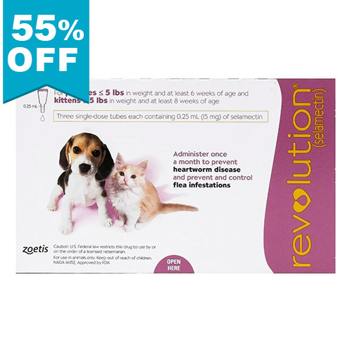 55% Off Revolution Kittens / Puppies (Pink) 3 Doses