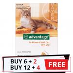 Advantage Kittens & Small Cats 1-9lbs 12 Doses + 4 Free