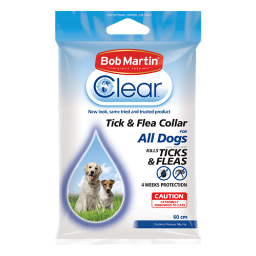 Bob Martin Clear Tick & Flea Collar For All Dogs 60cm 1 Pack