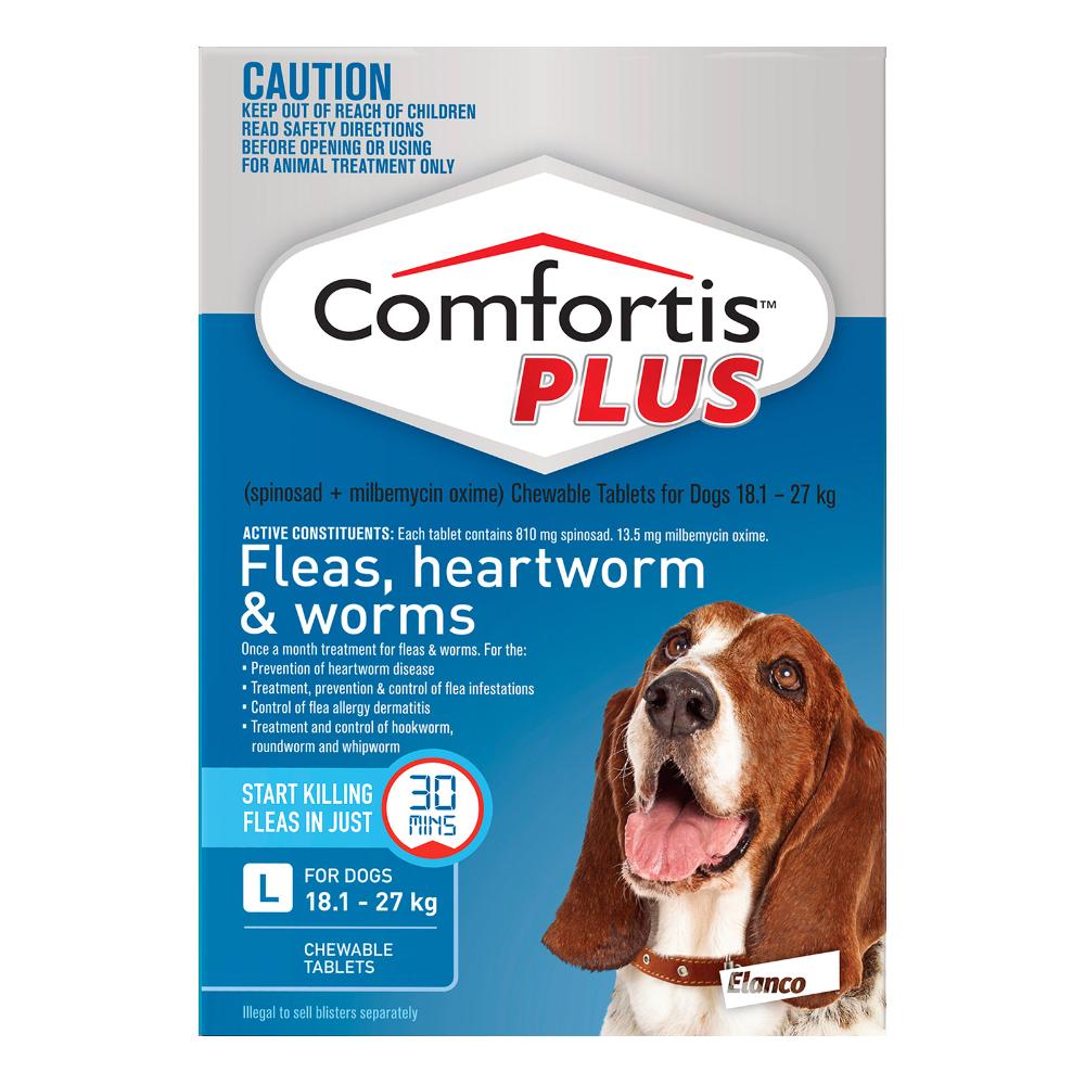 Comfortis Plus For Large Dogs 18.1-27 Kg (40.1 - 60 Lbs) Blue 6 Chews