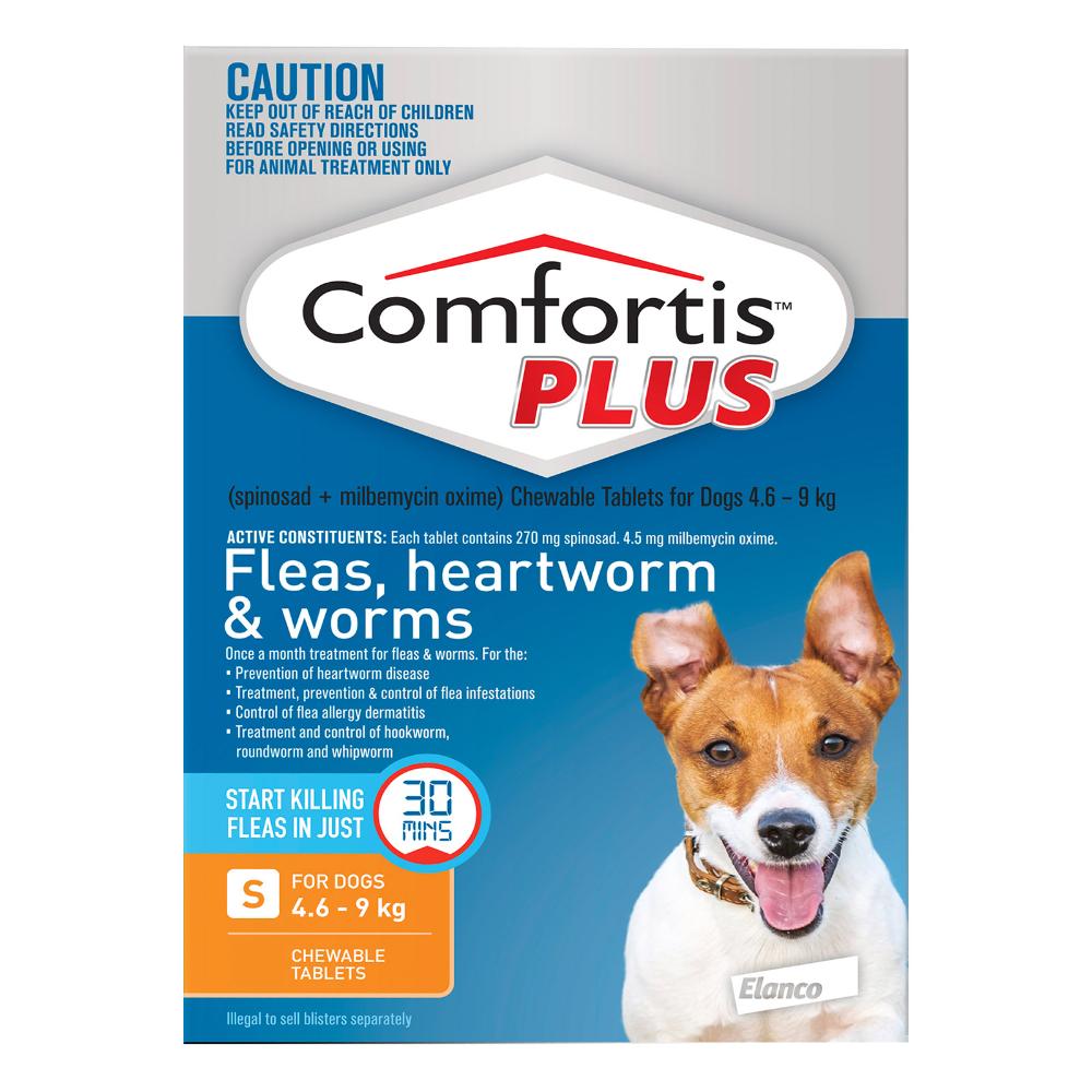 Comfortis Plus For Small Dogs 4.6-9 Kg (10.1 - 20lbs) Orange 6 Chews