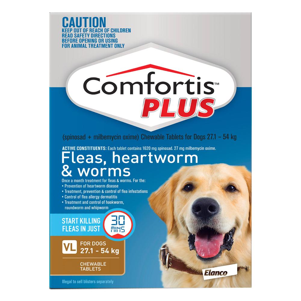 Comfortis Plus For Very Large Dogs (60.1 - 120lbs) Brown 12 Chews