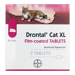 Drontal For Large Cats 6kg (13.2lbs) 2 Tablets