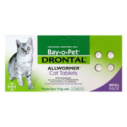 Drontal For Small Cats 4kg ( 8.8lbs) 2 Tablet