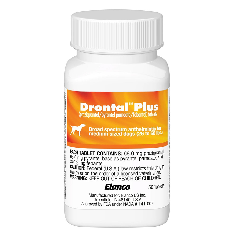 Drontal Plus For Small & Medium Dogs 10kg (22lbs) 1 Tablet