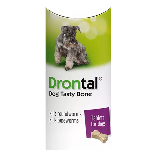 Drontal Tasty Bone For Small & Medium Dogs 10kg (22lbs) 1 Tablet