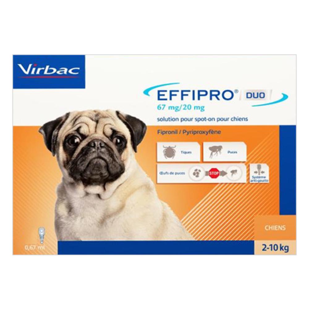 Effipro Duo Spot-On For Small Dogs Up To 22 Lbs (Orange) 12 Pack