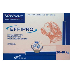 Effipro Spot-On Solution For Large Dogs 45 To 88 Lbs (Pink) 4 Pack