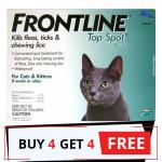 Frontline Top Spot Cats (Green) 4 Doses + 4 Free