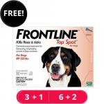 Frontline Top Spot Extra Large Dogs 89-132lbs (Red) 3 Pipette + 1 Free