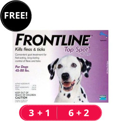 Frontline Top Spot Large Dogs 45-88lbs (Purple) 3 Pipette + 1 Free