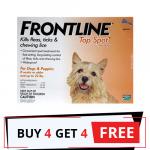 Frontline Top Spot Small Dogs 0-22 Lbs (Orange) 4 Doses + 4 Free