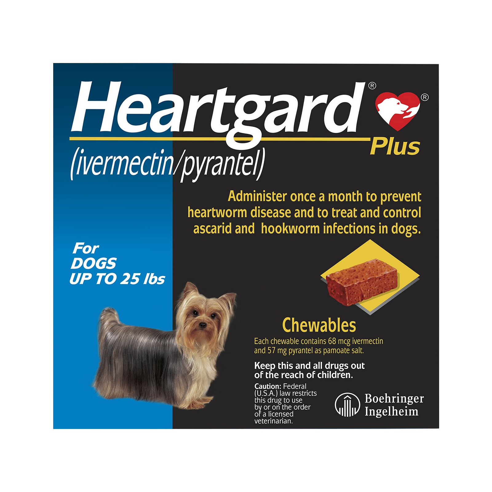 Heartgard Plus for Small Dogs Up To 25lbs (Blue) 6 Doses