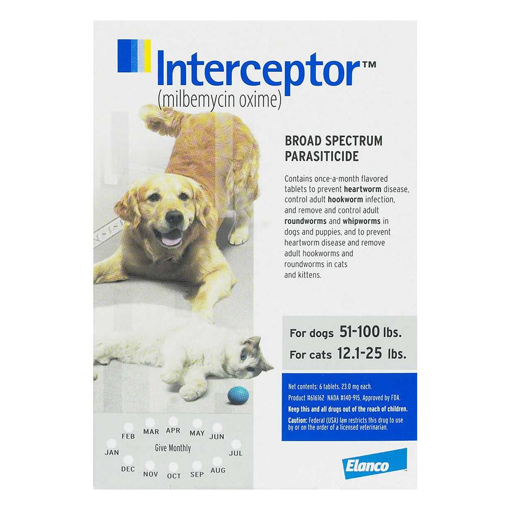 Interceptor For Dogs 51-100 Lbs (White) 12 Chews