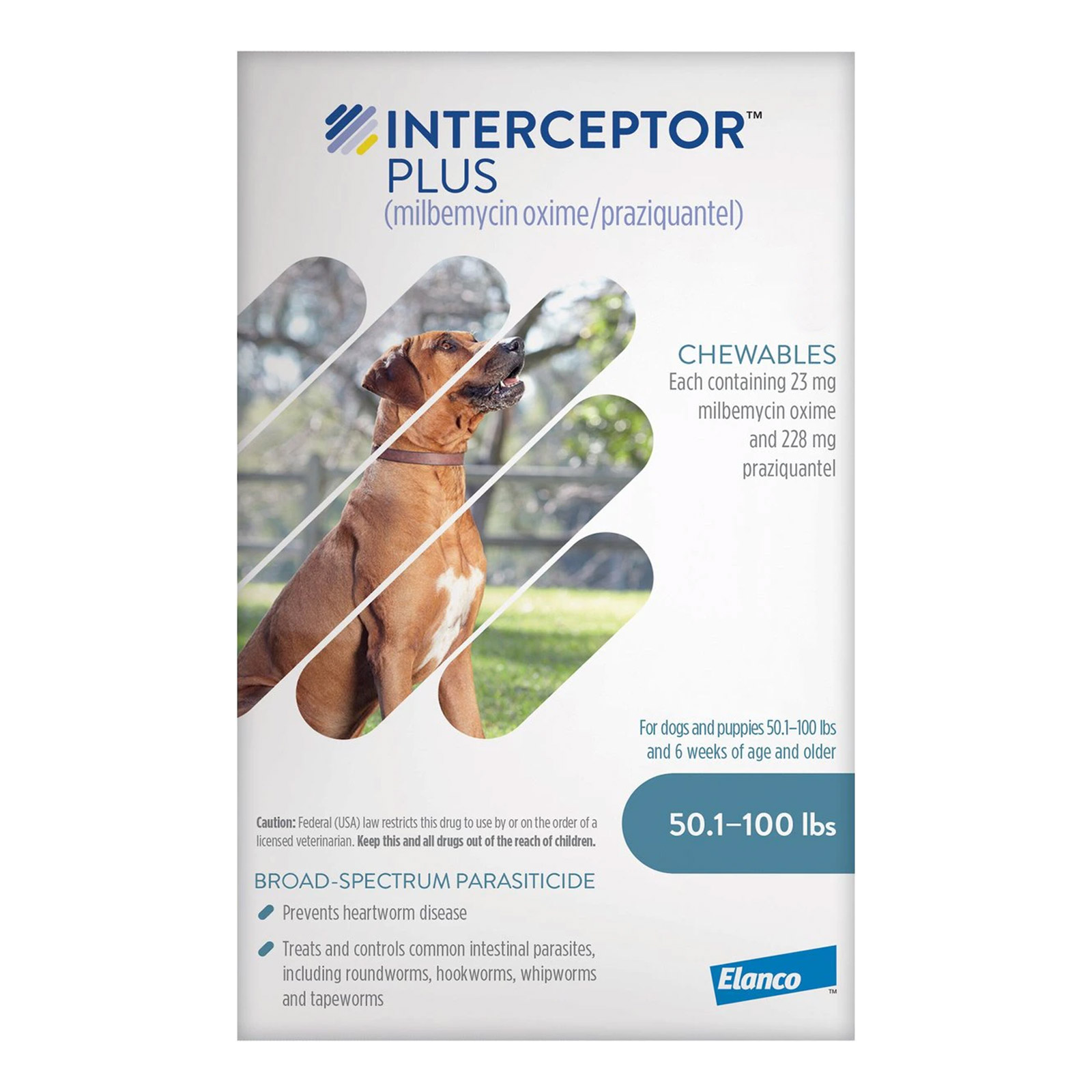 Interceptor Plus Chew For Dogs 50.1- 100lbs (Blue) 12 Chews