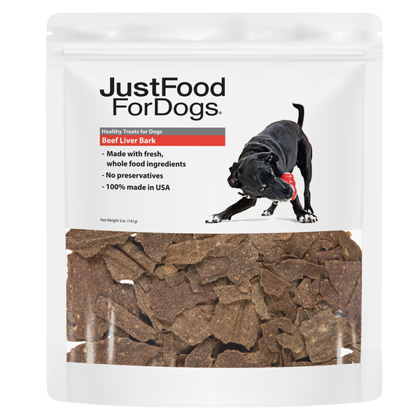 JustFoodForDogs Beef Liver Bark Dog Treats - 5 oz