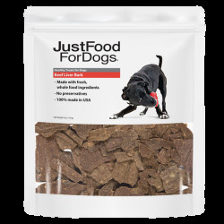 JustFoodForDogs Beef Liver Bark Dog Treats - 5 oz