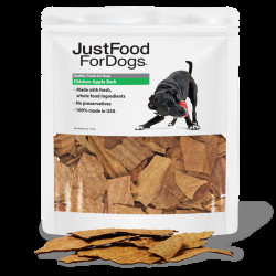 JustFoodForDogs Chicken Apple Bark Treat 05 oz