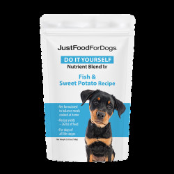 JustFoodForDogs DIY Nutrient Blend - Fish Dog Food Recipe, Gluten-Free, Grain-Free