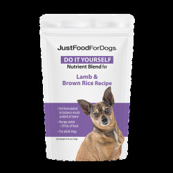 JustFoodForDogs DIY Nutrient Blend, Lamb Recipe, Gluten-free, Nutritionally Balanced