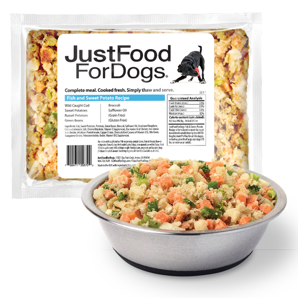 JustFoodForDogs Fresh Dog Food Variety Pack for Sensitive Skin & Stomach - 7 pack (18 oz)