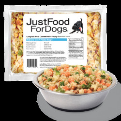 JustFoodForDogs Fresh Dog Food Variety Pack for Sensitive Skin & Stomach - 7 pack (18 oz)