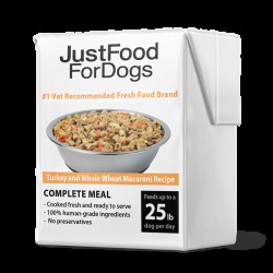 JustFoodForDogs Pantry Fresh - Turkey & Whole Wheat Macaroni 12.5 oz Case (6 Pack)