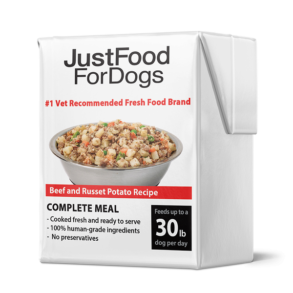 JustFoodForDogs Pantry Fresh Beef & Potato Dog Food, Gluten Free, Shelf-Stable - 12 pack