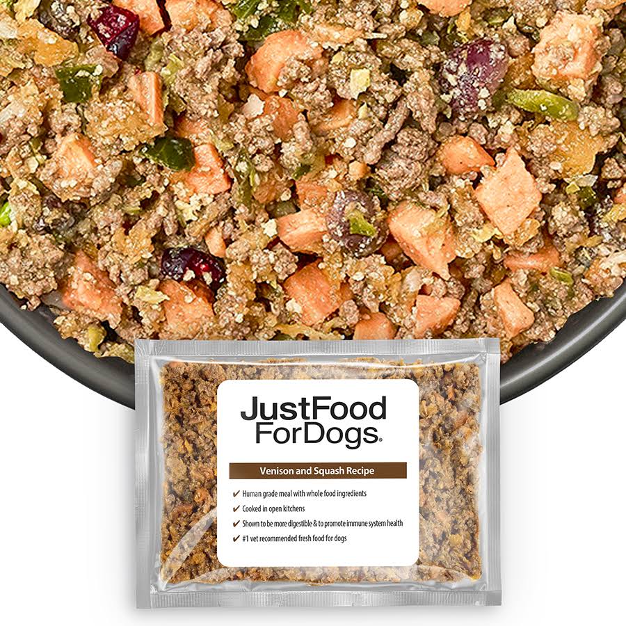 JustFoodForDogs Venison & Squash 18 oz (21 Pack) Medium Box