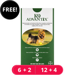 K9 Advantix Small Dogs/Pups 1-10 Lbs (Green) 4 Doses