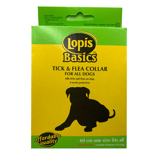 Lopis Basics Tick & Flea Collar For All Dogs 60cm 1 Pack