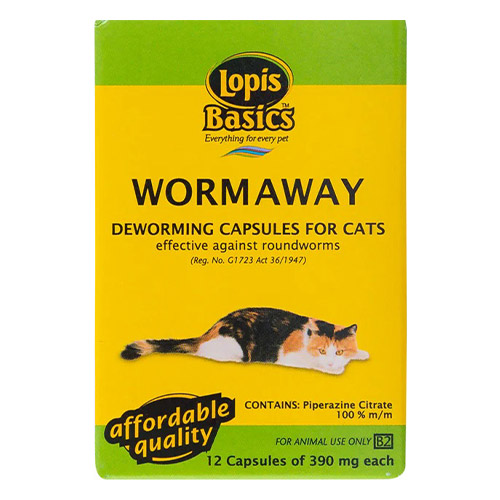 Lopis Basics Worm Away Deworming Capsules For Cats 12 Capsule