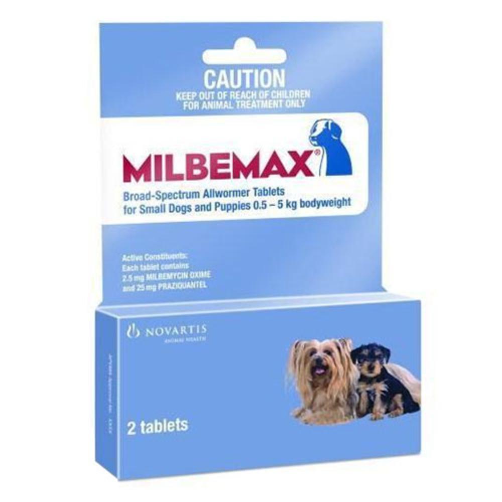 Milbemax Allwormer For Small Dogs 0.5 To 5 Kg - Upto 11lbs 4 Tablets