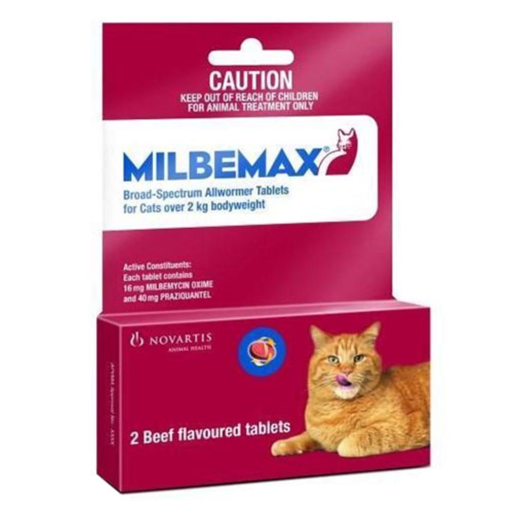 Milbemax For Large Cats Over 2kg - Over 4.4lbs 2 Tablets