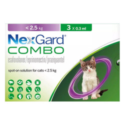 Nexgard Combo For Cats Upto 5.5lbs 3 Doses