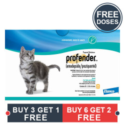 Profender Small Cats & Kittens (0.35 Ml) 2.2-5.5 Lbs 3 + 1 Dose Free