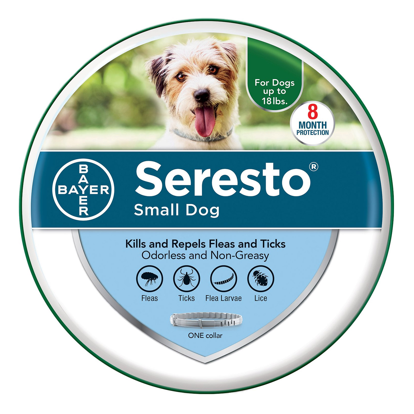 Seresto Collar For Small Dogs Upto 18lbs - 15 Inch (38 Cm) 1 Collar