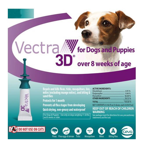 Vectra 3d For Small Dogs 8-22lbs 6 Doses