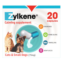 Zylkene Calming Supplement For Cats & Small Dogs 75mg 20 Capsule